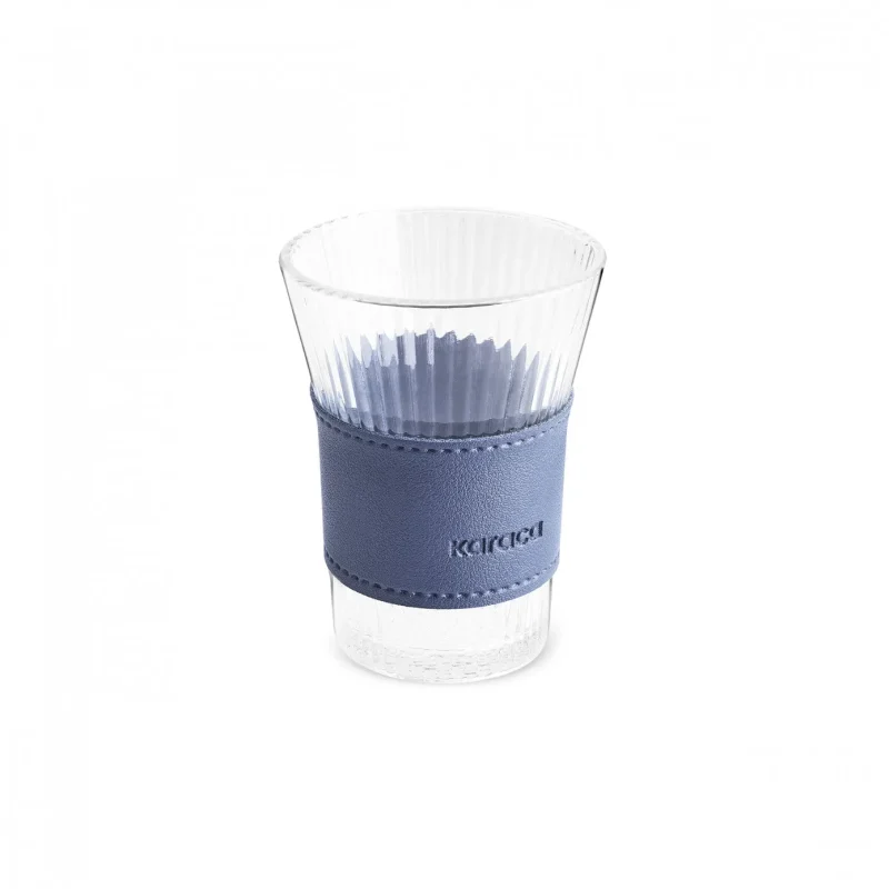 karaca cool touch latte glass 210ml marine blue